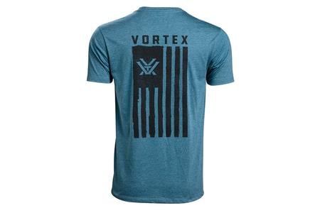 Vortex Apparel Men's Salute Short Sleeve T-Shirt - BlueHeather exclusive deals