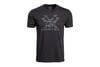 VORTEX APPAREL MENS CAMO LOGO SS TEE CHARCOAL HEATHER
