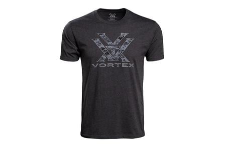 Vortex Apparel Men's Camo Logo Short Sleeve T-Shirt - Charcoal Heather exclusive deals