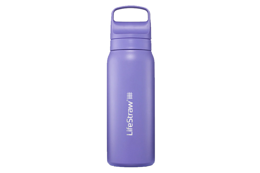 Lifestraw 24 oz GO Stainless Steel Water Bottle with Filter - Thistle Purple