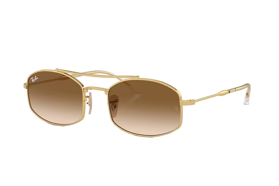 Ray-Ban RB3719 Sunglasses with Polished Gold Frame and Brown Lenses