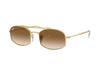 RAY BAN RB3719 GOLD WITH LIGHT BROWN LENSES