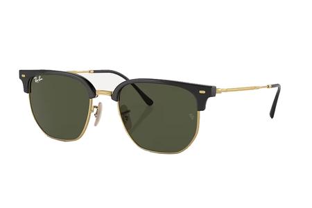 NEW CLUBMASTER BLACK ON GOLD WITH GREEN LENSES