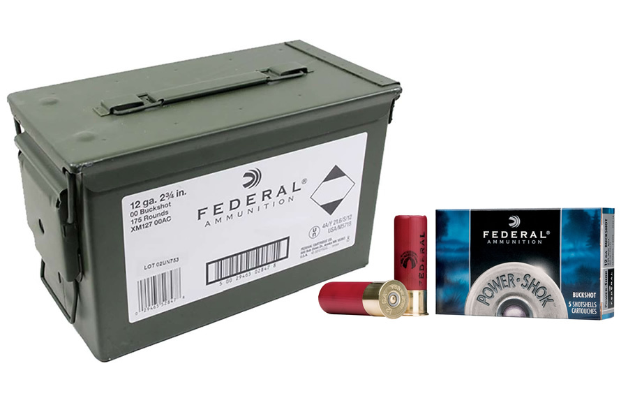 FEDERAL AMMUNITION 12 GA 2-3/4 IN 9 PELLETS 00 BUCK