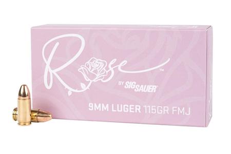 Sig Sauer 9mm Luger 115 gr FMJ Rose 50/Box