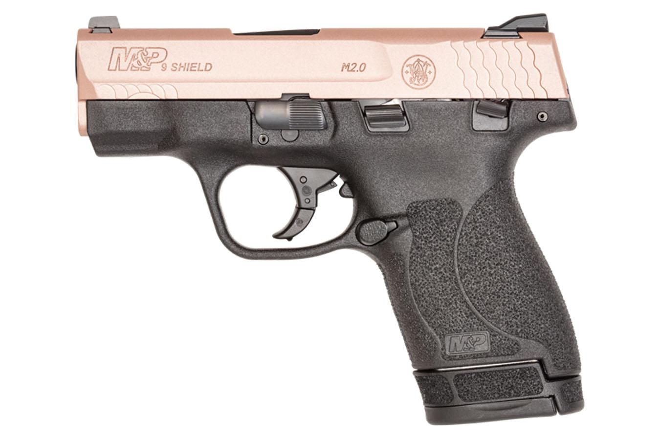 No. 5 Best Selling: SMITH AND WESSON MP SHIELD 2.0 9MM 3.1 IN BBL ROSE SLIDE BLACK FRAME