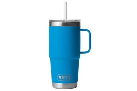 RAMBLER 25 OZ STRAW MUG BIG WAVE BLUE