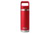 YETI COOLERS RAMBLER 18 OZ C STRAW BOTTLE RESCUE RED