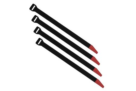 DAKA GEAR STRAPS BLACK/RED 12` LONG 4 PACK