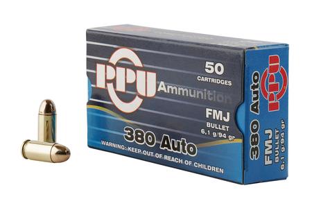 380 ACP 94 GRAIN FMJ, 50/BOX