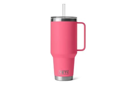 RAMBLER 42 OZ STRAW MUG TROPICAL PINK