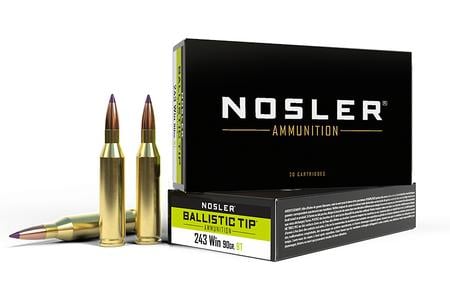 243 WINCHESTER 90 GRAIN BALLISTIC TIP HUNTING, 20/BOX