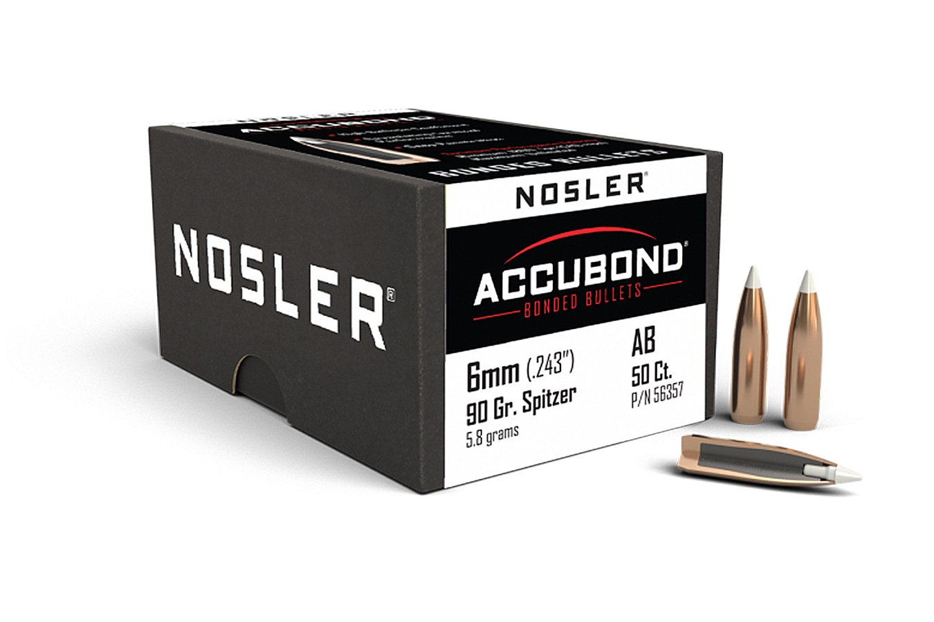 Nosler 6mm 90gr AccuBond, 50/Box