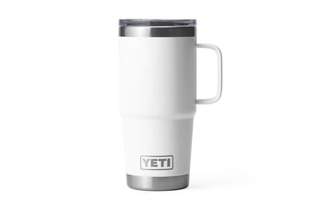 RAMBLER 20 OZ TRAVEL MUG WHITE