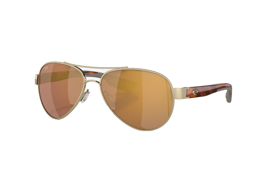 COSTA DEL MAR LORETO BRUSHED GOLD WITH GOLD MIRROR LENSES
