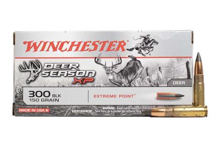 Winchester 300 Blackout 150 gr Extreme Point Deer Season XP Police Trade Ammo 20/Box