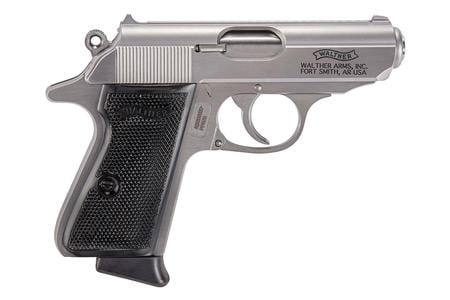 WALTHER PPK/S 32ACP 3.3` BARREL STAINLESS FINISH WITH BLACK SYNTHETIC GRIPS