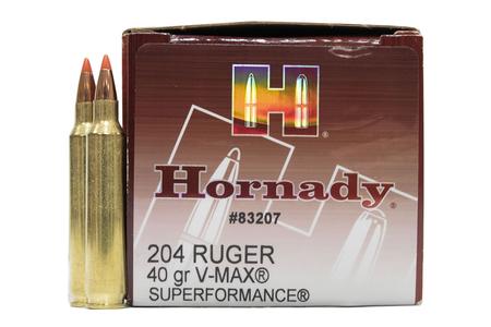 HORNADY 204 Ruger 40 gr V-Max Superformance 50/Box