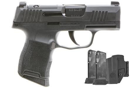 SIG SAUER P365 9MM TACPAC W/ HOLSTER AND THREE 12-ROUND MAGAZINES