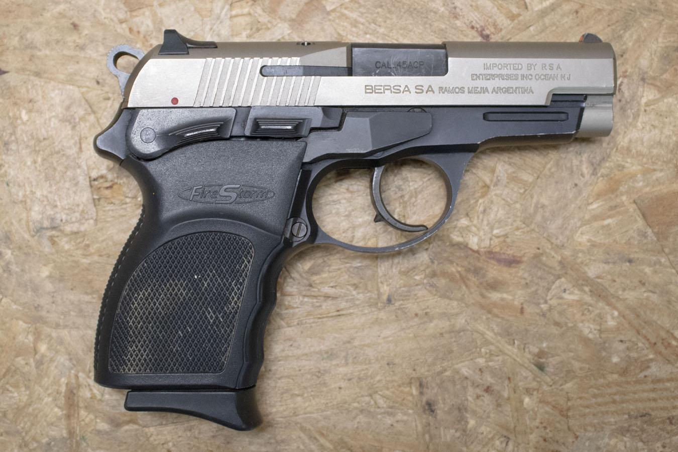Bersa Mini Firestorm 45ACP Police Trade-In Pistol with Two-Tone Finish