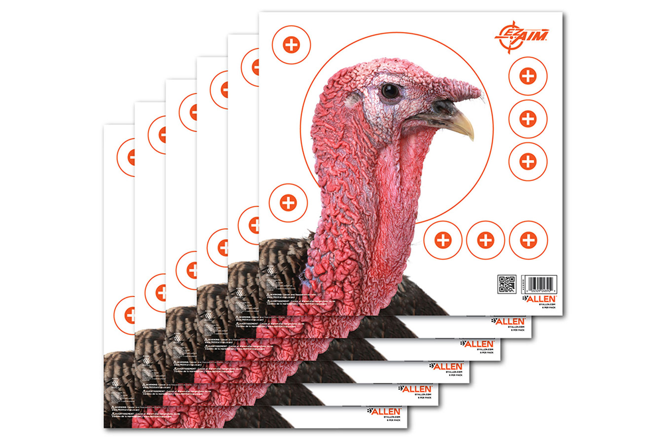 Allen EZ-Aim Four Color Turkey Hanging Paper Target, For Use With Shotguns, 12