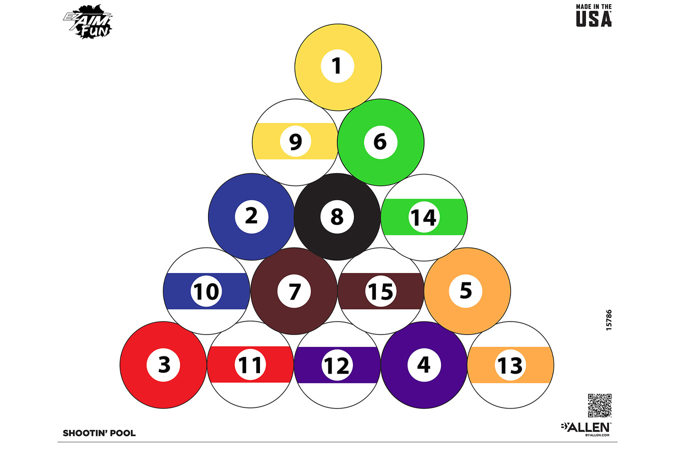 Allen EZ-Aim Shootin' Pool Hanging Paper 24
