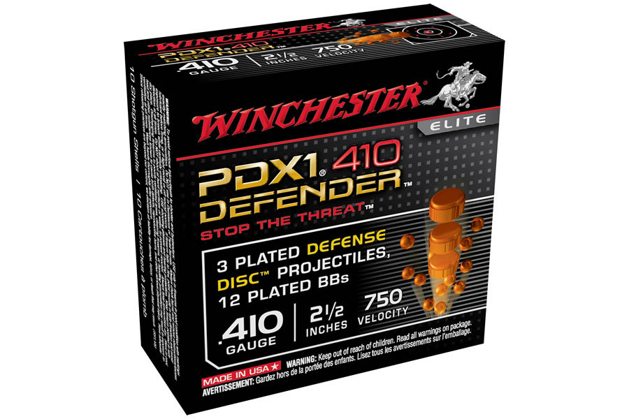 WINCHESTER AMMO 410 GA 2-1/2 IN 3DD/12BB DEFENSE DISC/BB COMBO