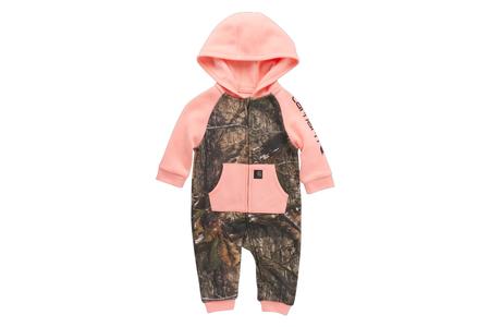 INFANT GIRLS HOODED CAMO COVERALL