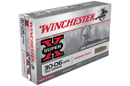 WINCHESTER AMMO 30-06 Springfield 150 gr Power Point Super X 20/Box
