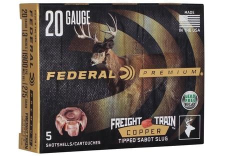 Federal 20 Gauge 275 gr Freight Train Tipped Copper Solid Slug 5/Box