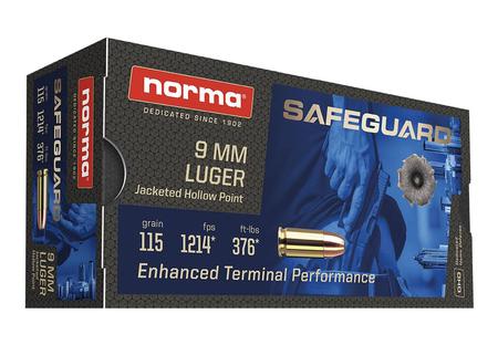 Norma Usa 9mm 115 gr JHP Safeguard Ammo 50/Box exclusive deals