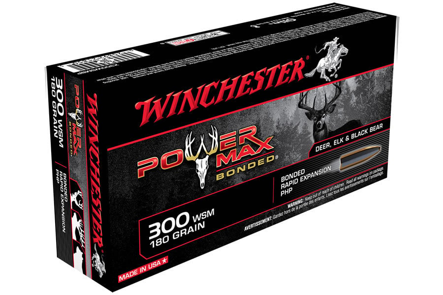 WINCHESTER AMMO 300 WSM 180 GR POWER MAX BONDED