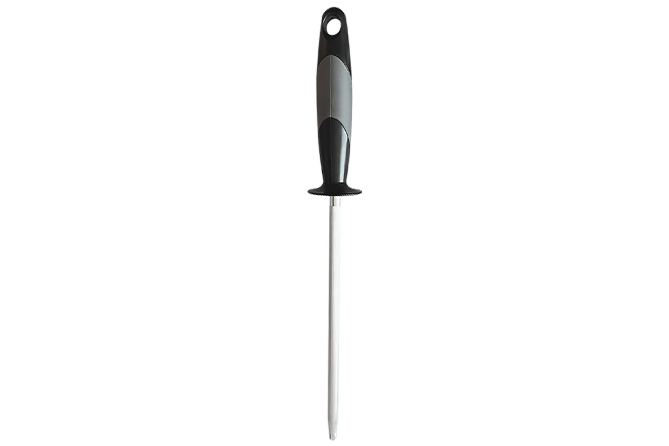 Accusharp Sharpening Steel 9 Inch Black Overmolded Rubber Handle Steel