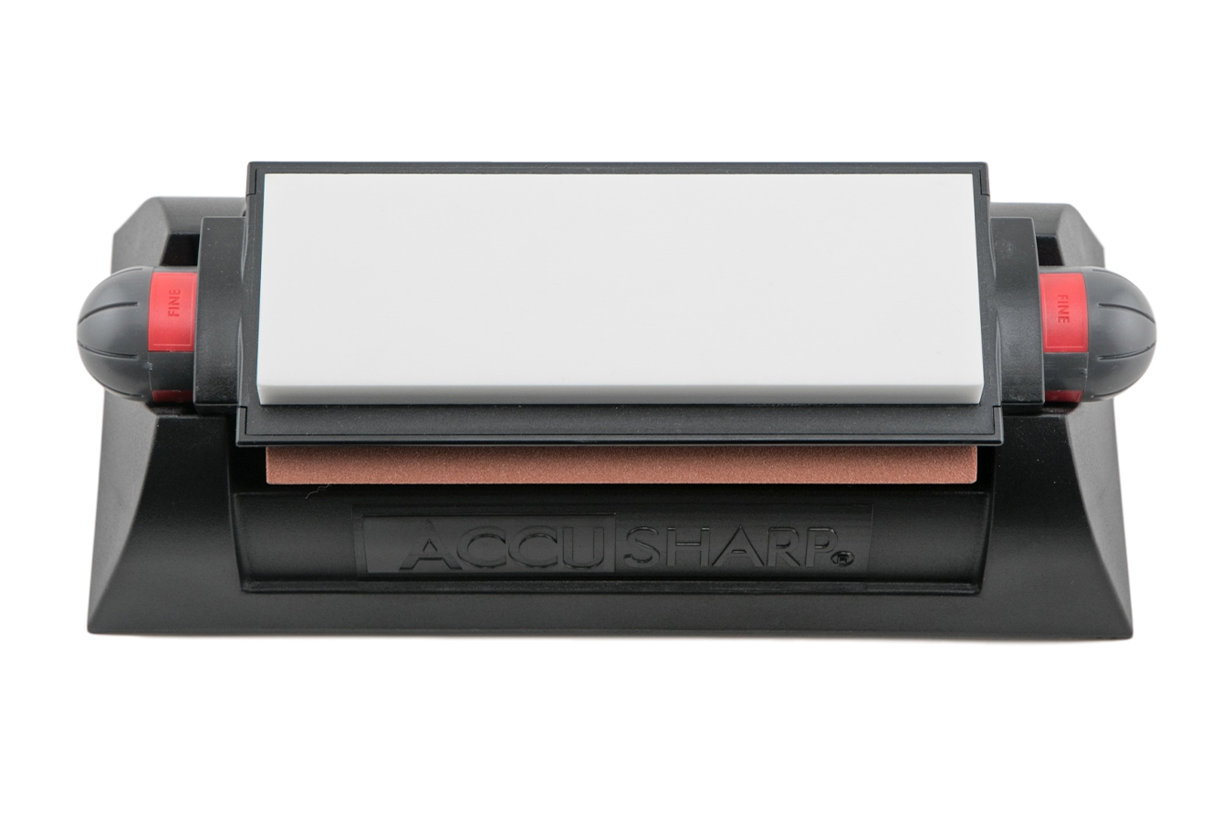 Accusharp ri-Stone Deluxe Sharpening System Coarse, Medium, Fine Diamond, Alumina, Ceramic Sharpener Rubber Handle
