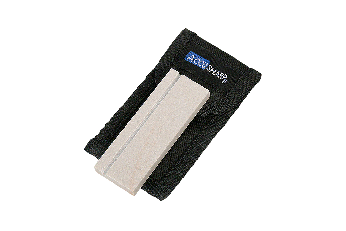 Accusharp Pocket Stone Natural Arkansas Stone Sharpener White Includes Belt Carry Pouch
