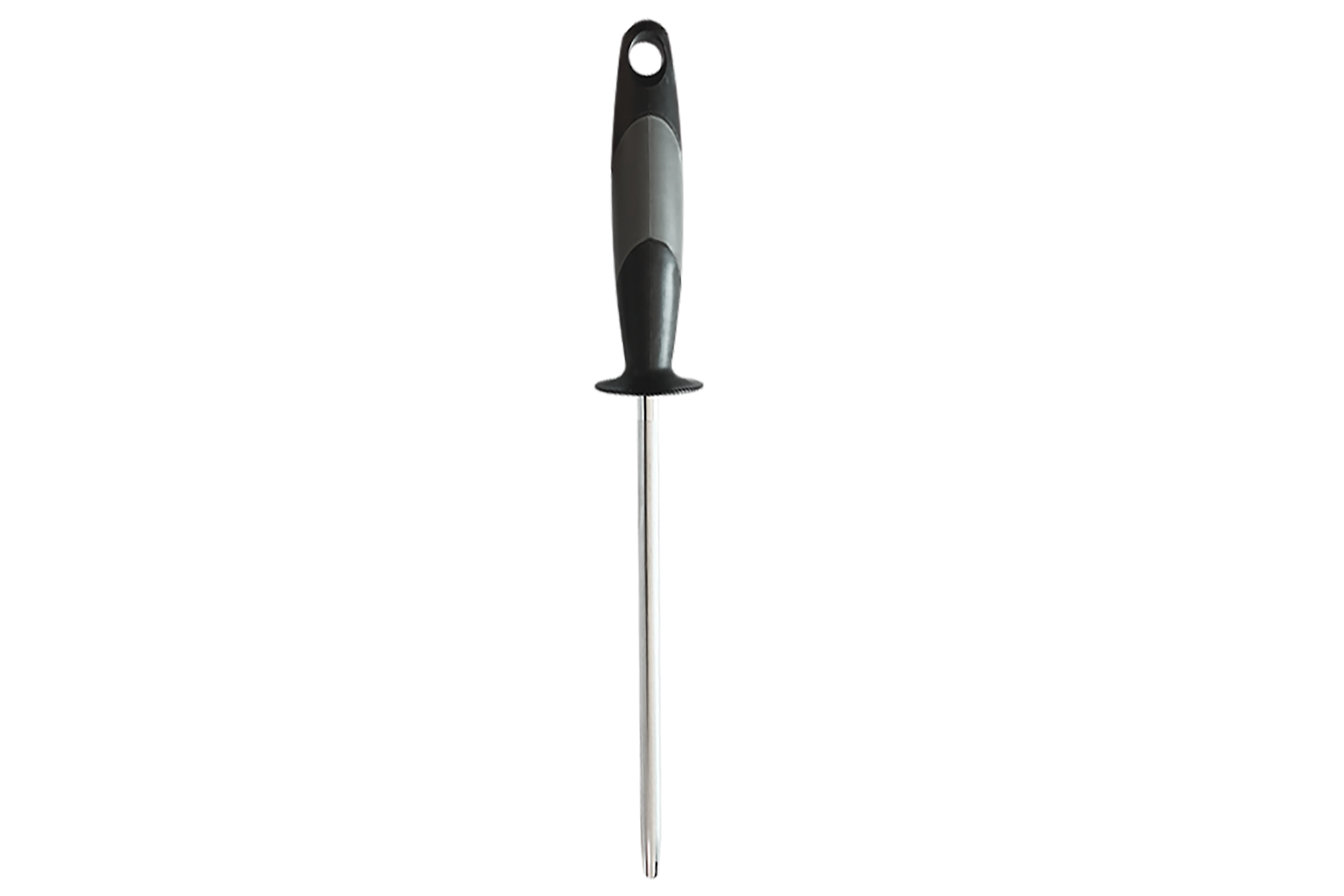 Accusharp Sharpening Steel 9 Inch Diamond Steel Black Overmolded Rubber Handle Steel