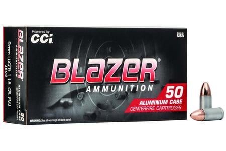 CCI 9mm 115 gr FMJ Blazer Aluminum 50/Box