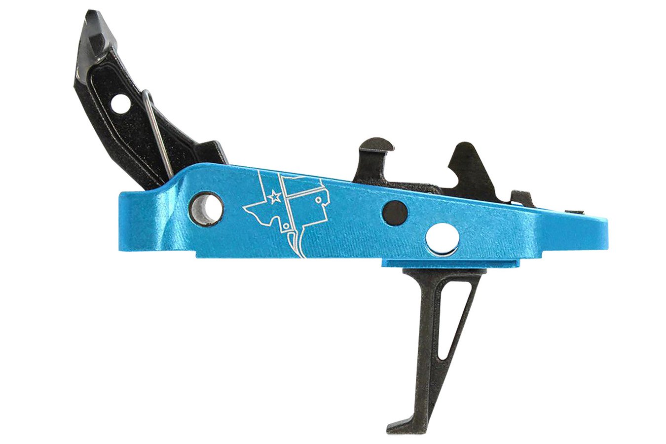 Cmc Triggers Drop-In Trigger Group 2.0 Single-Stage Flat with 2.50 lbs Draw Weight Black w/ Blue Housing
