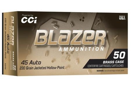 CCI AMMUNITION 45 ACP 230gr JHP Blazer Brass HP 50/Box