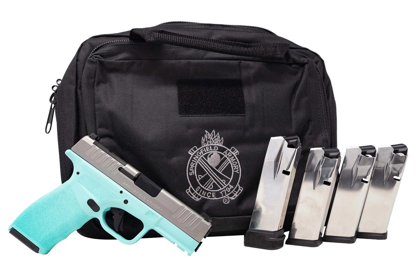 No. 6 Best Selling: SPRINGFIELD HELLCAT OSP PRO GEAR UP PACKAGE 9 MM 3.7 IN BARREL ROBINS EGG FRAME