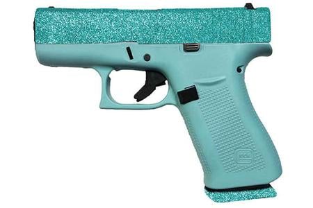 GLOCK 43X 9 MM MALIBLUE GLITTER 3.41` BARREL