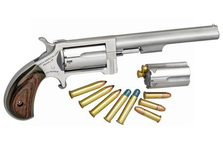 NORTH AMERICAN ARMS SIDEWINDER SWC4 22LR/22WMR 4` VARREL 5RND STAINLESS STEEL ROSEWOOD GRIPS