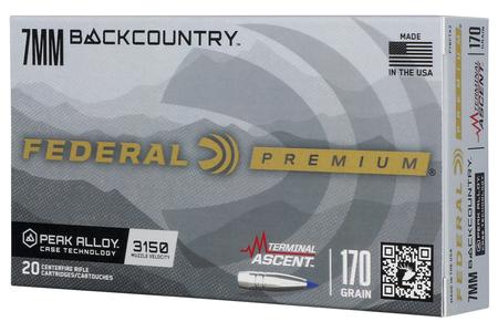 Federal 7mm BackCountry 170 Grain Terminal Ascent Premium 20/Box
