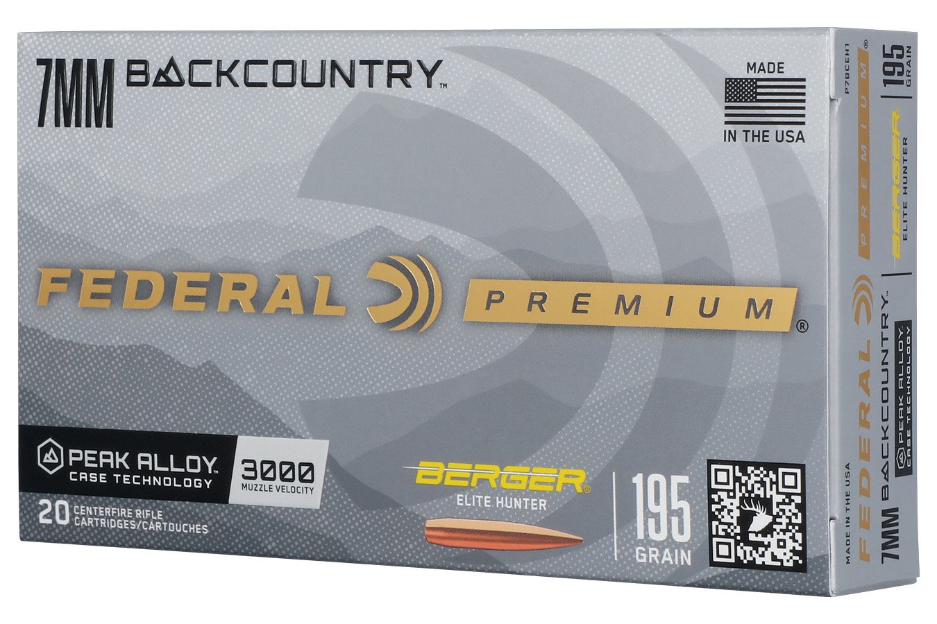 Federal 7mm BackCountry 195 Grain Berger Elite Hunter Premium 20/Box