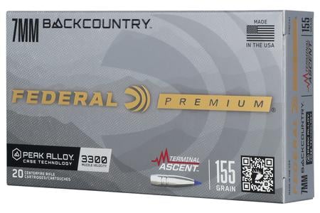 Federal 7mm BackCountry 155 Grain Terminal Ascent Premium 20/Box
