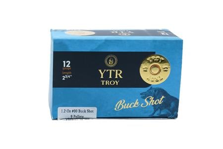 TROY AMMUNITION 12 Gauge 2 3/4 Inch 00 Buckshot YTR 10/Rds