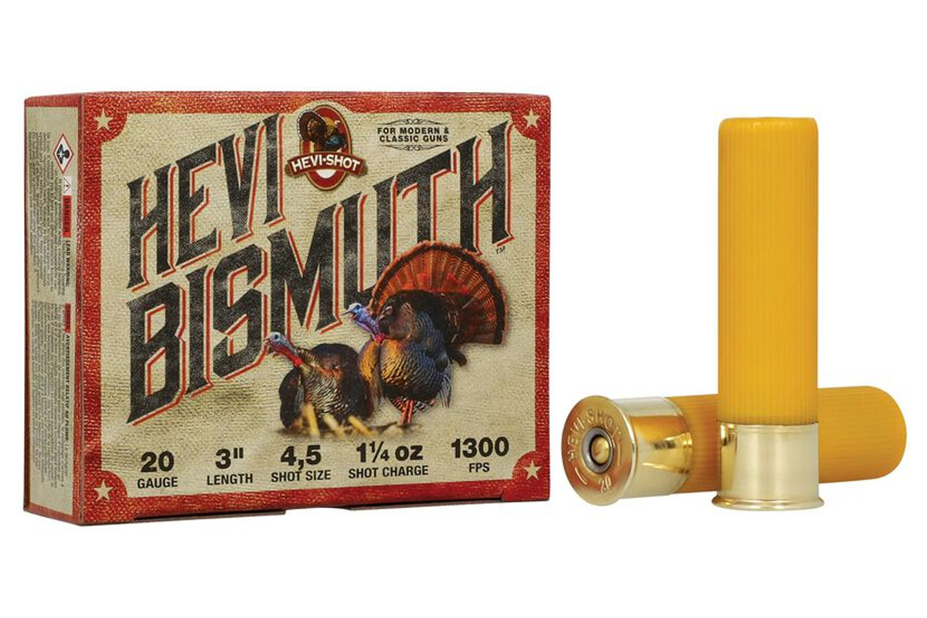 Hevi Shot 20 Gauge 3 Inch 1-1/4 oz 4 and 5 Shot HEVI-Bismuth 5/Box