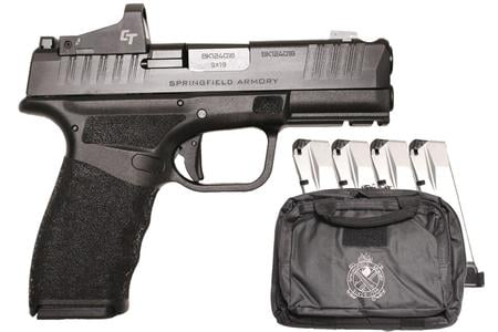 SPRINGFIELD HELLCAT PRO COMP COMPACT OSP 9 MM 3.8 IN BARREL 3-15 RD AND 2-17 RD MAGS