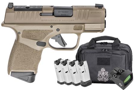 SPRINGFIELD HELLCAT OSP 9 MM 3 IN BARREL FDE 3-11 RD AND 2-13 RD MAGS