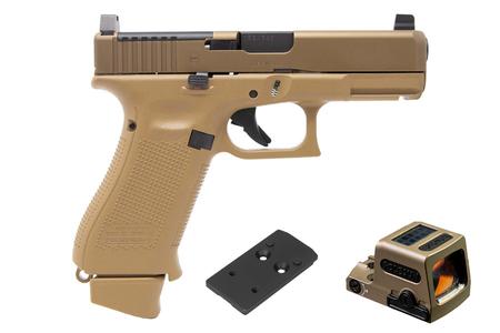 19X MOS 9MM FDE 4.02 IN BARREL W/ HOLOSUN EPSCARRY RED DOT